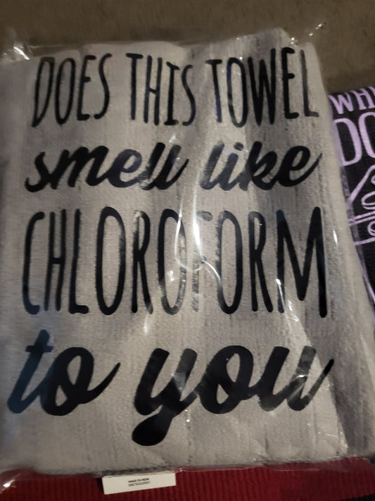 chloroform tea towel