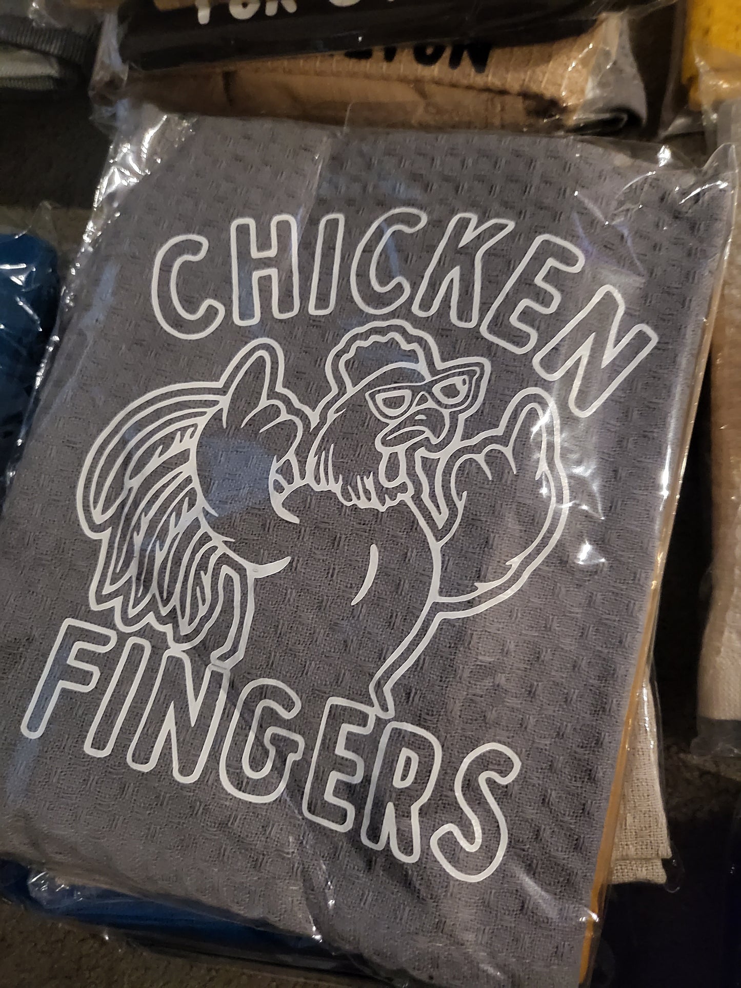 CHICKEN FINGERS tea towel